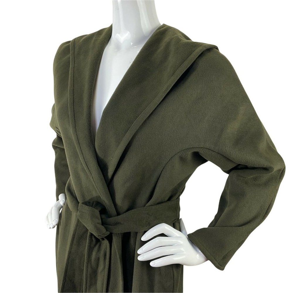 L’Acadamie Coat Womens Size Small Revolve Olive Hooded Belt Cloak $398 Nwot - Picture 2 of 7